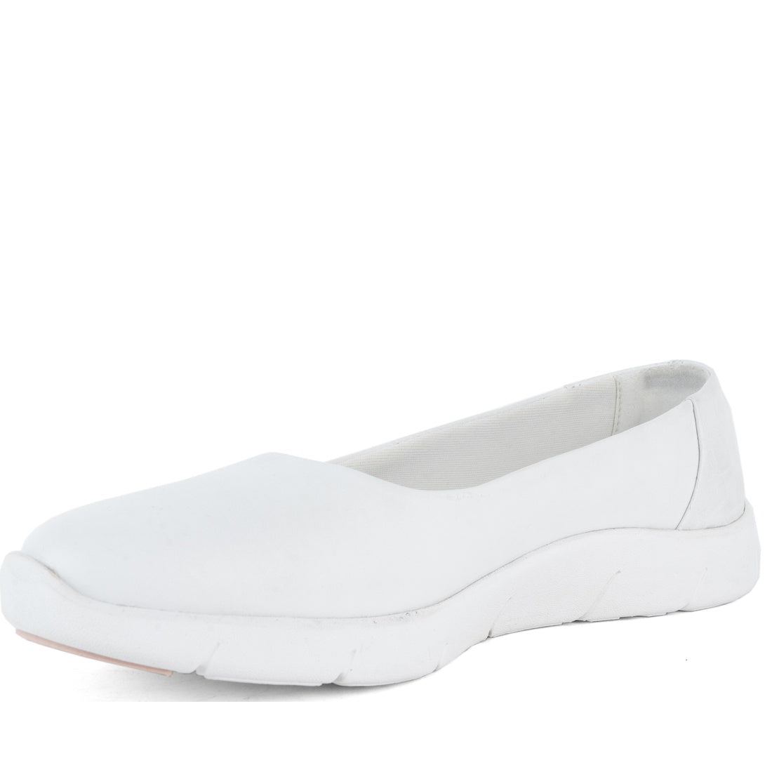 white casual closed ballerinas