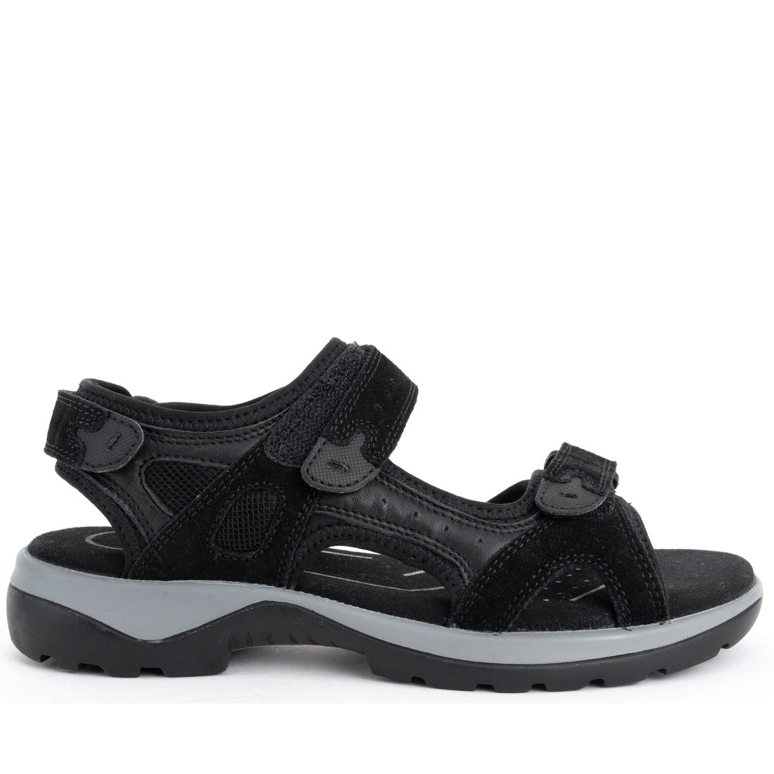 black casual open sandals