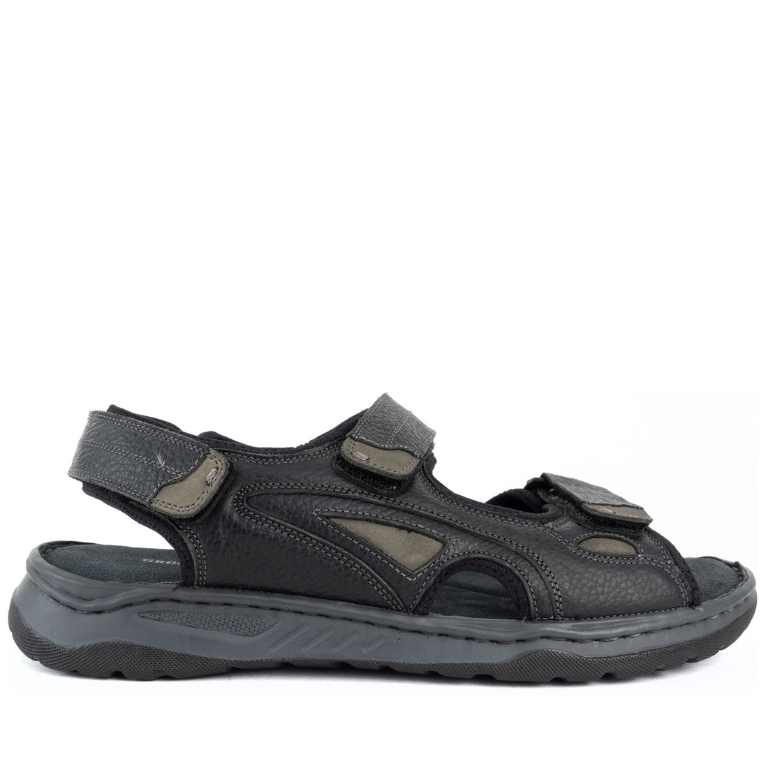 black casual open sandals