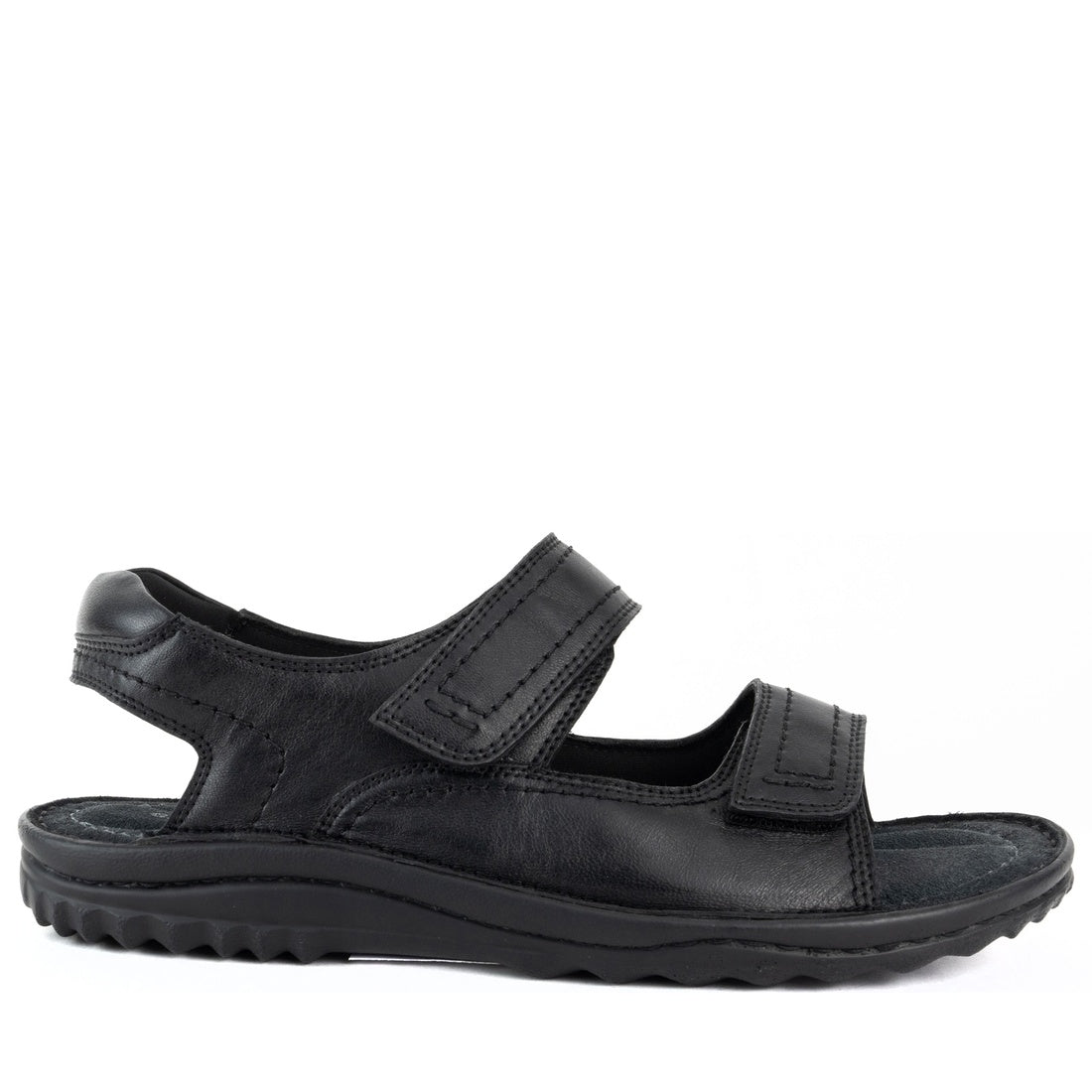 black casual open sandals
