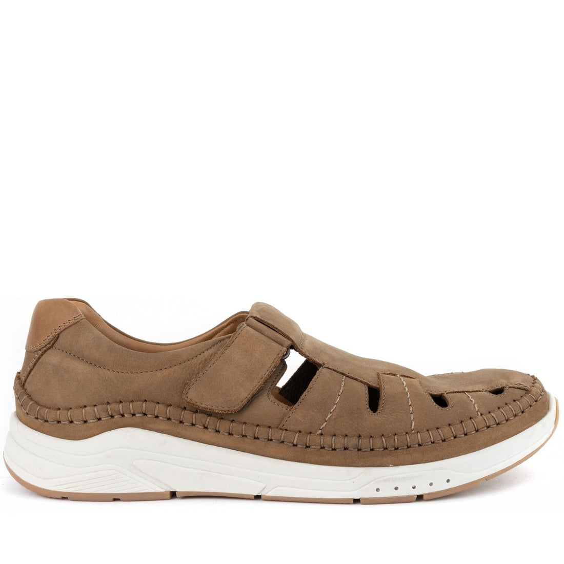 brown casual part-open sandals