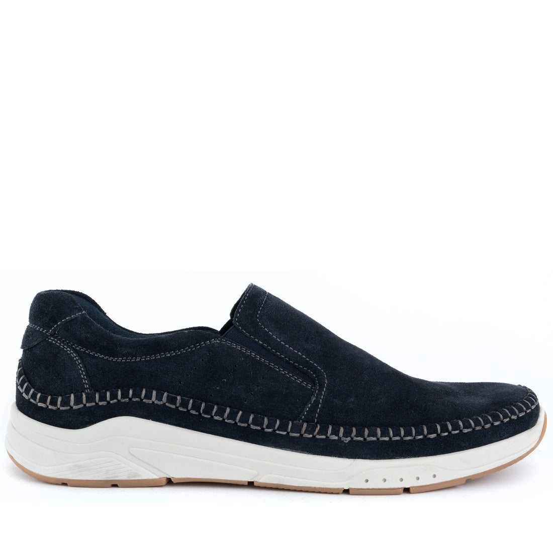 blue casual closed mocasins