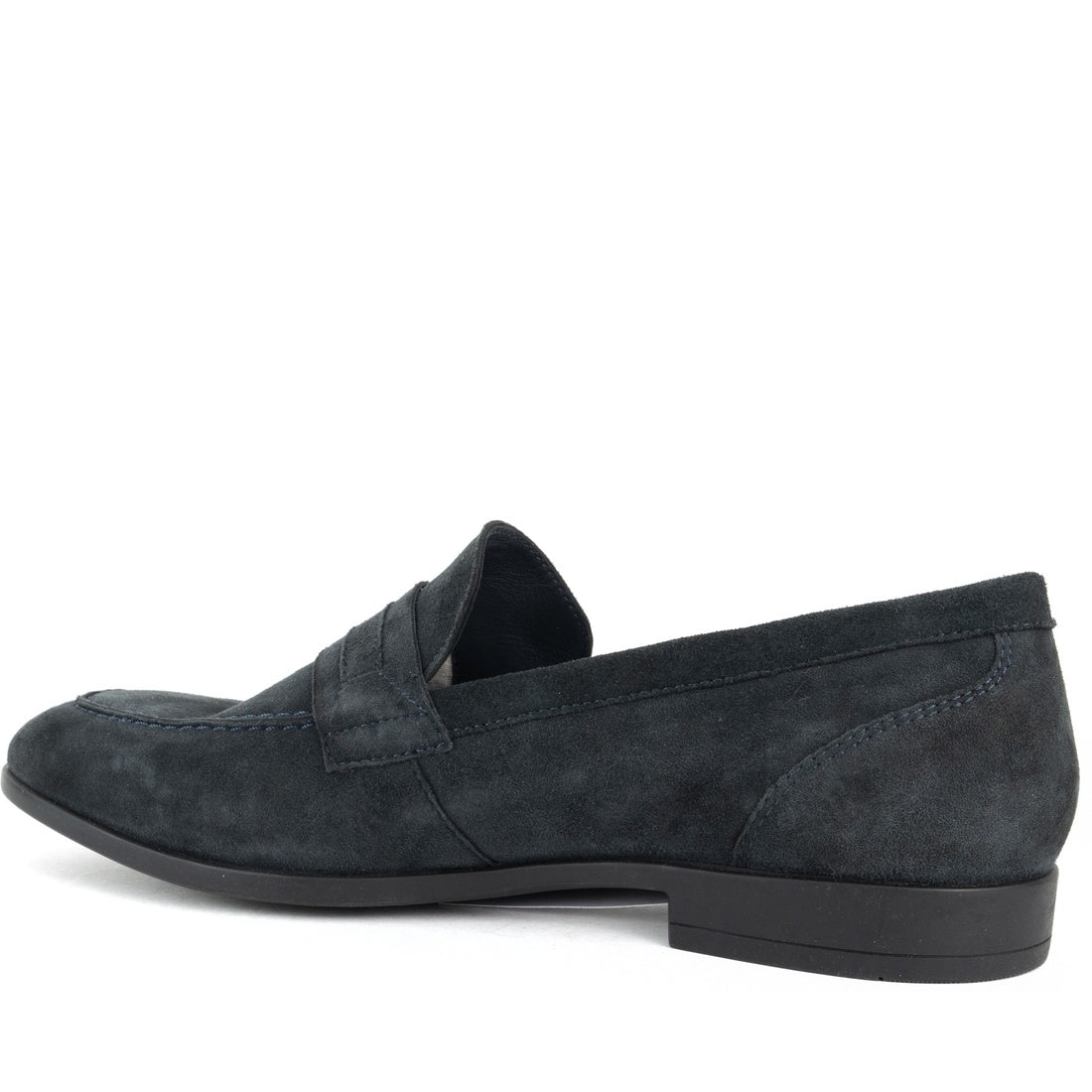 blue casual closed mocasins