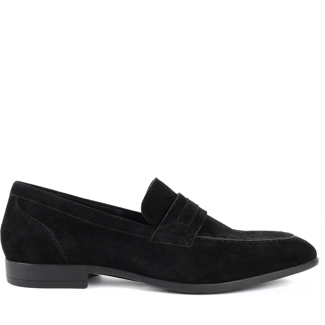 black casual closed mocasins