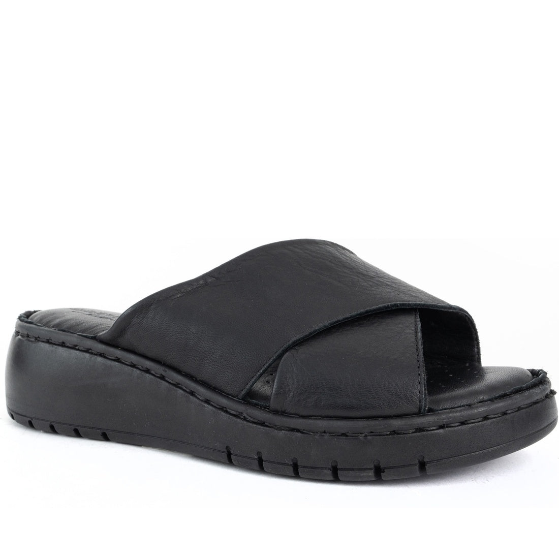 black casual sandals