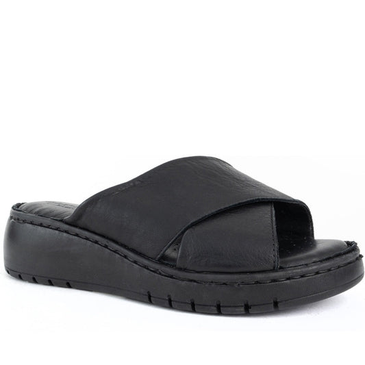 black casual sandals