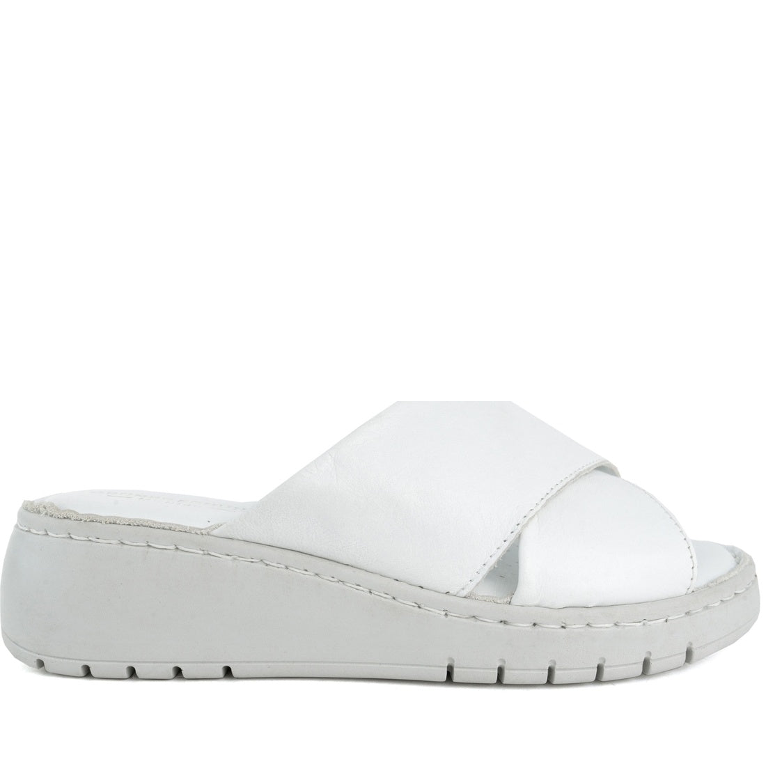 white casual sandals
