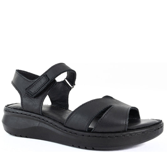 black casual sandals