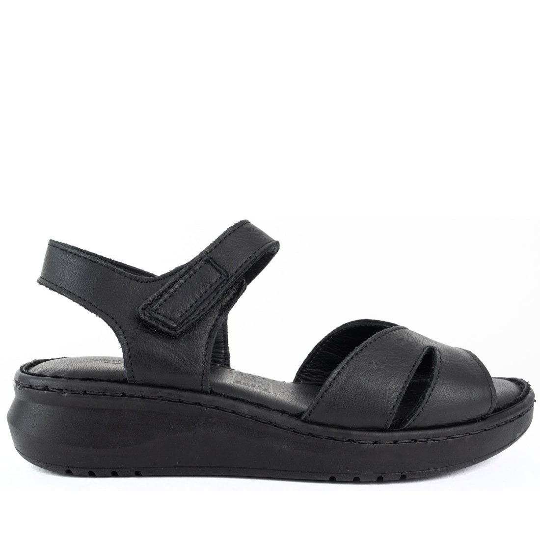 black casual sandals