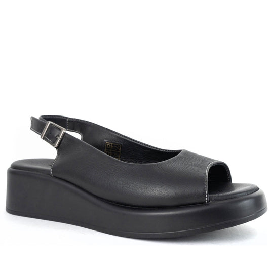 black casual sandals