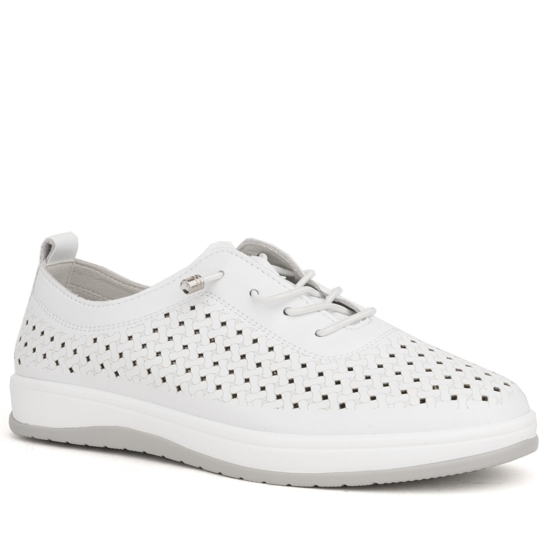 white casual closed leisure shoes