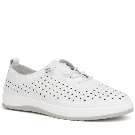 white casual closed leisure shoes