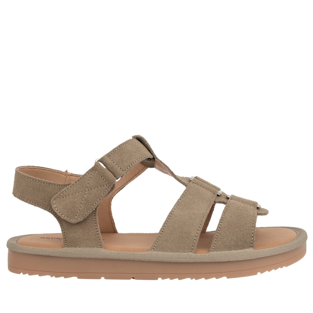 green casual open sandals