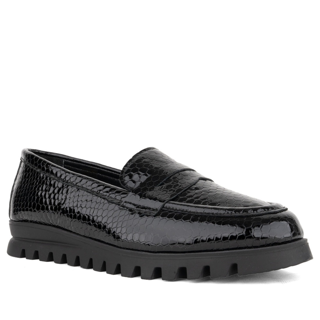 black casual closed loafers