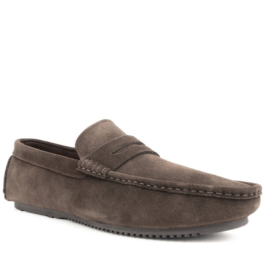dark brown casual closed mocasins