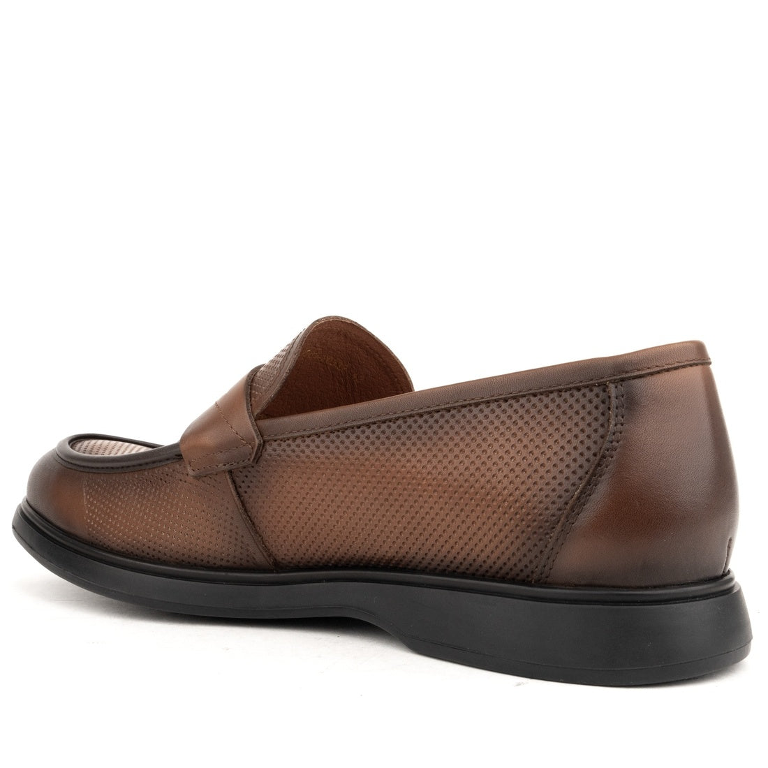brown casual closed loafers