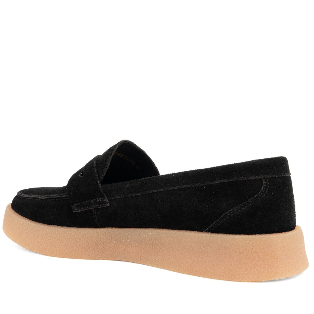 black casual closed mocasins