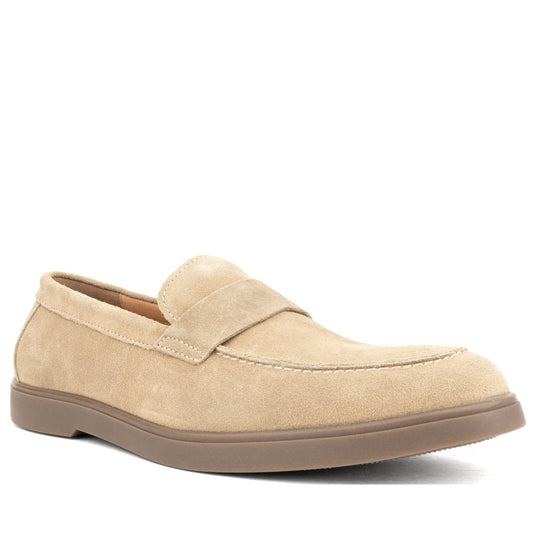 beige casual closed loafers