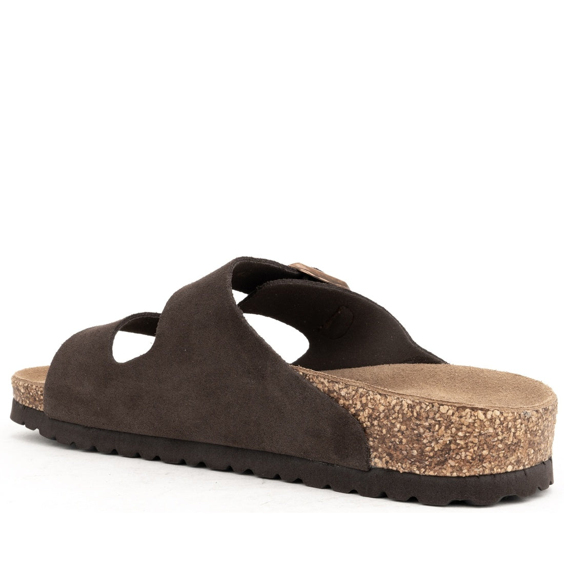 dark brown casual open slippers