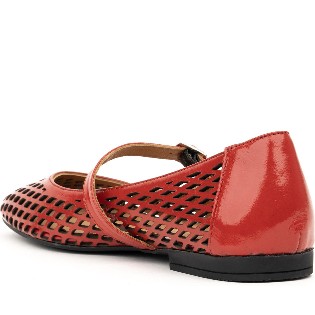 red casual closed ballerinas