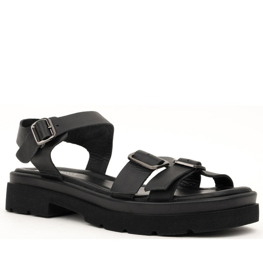 black casual open sandals