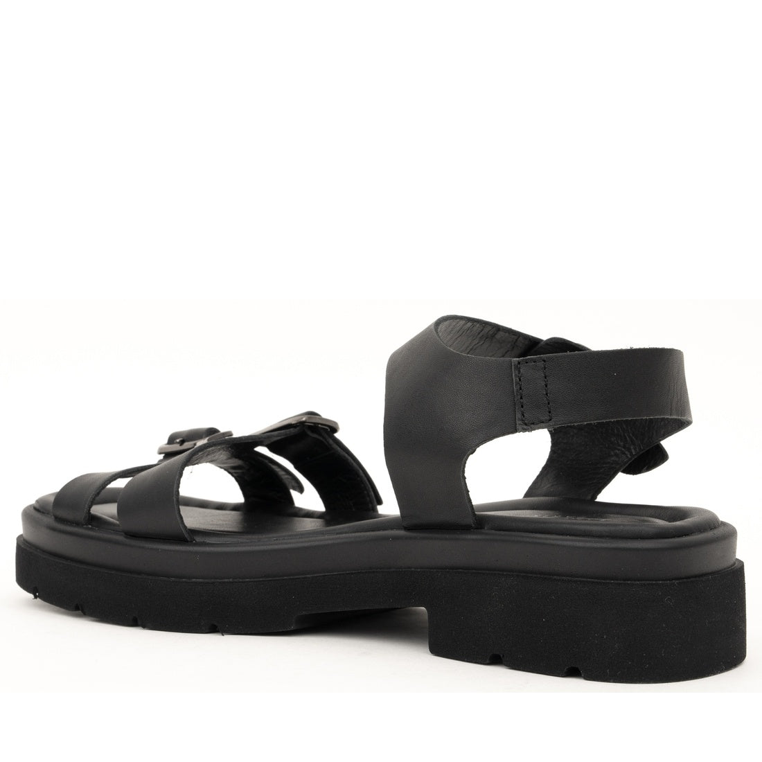 black casual open sandals
