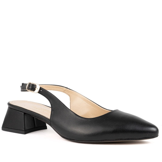 black classic part-open pumps