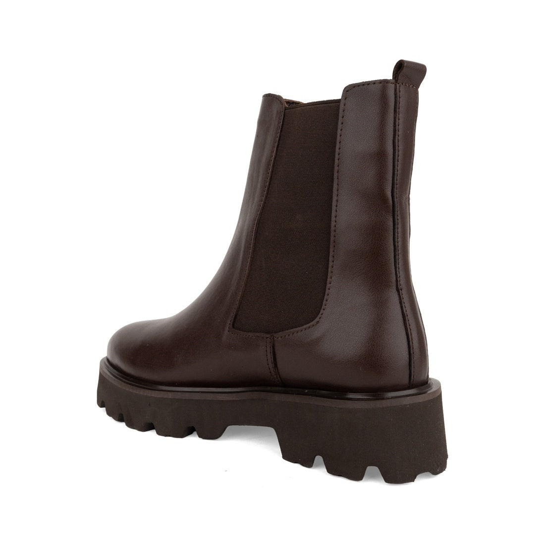 brown casual closed booties