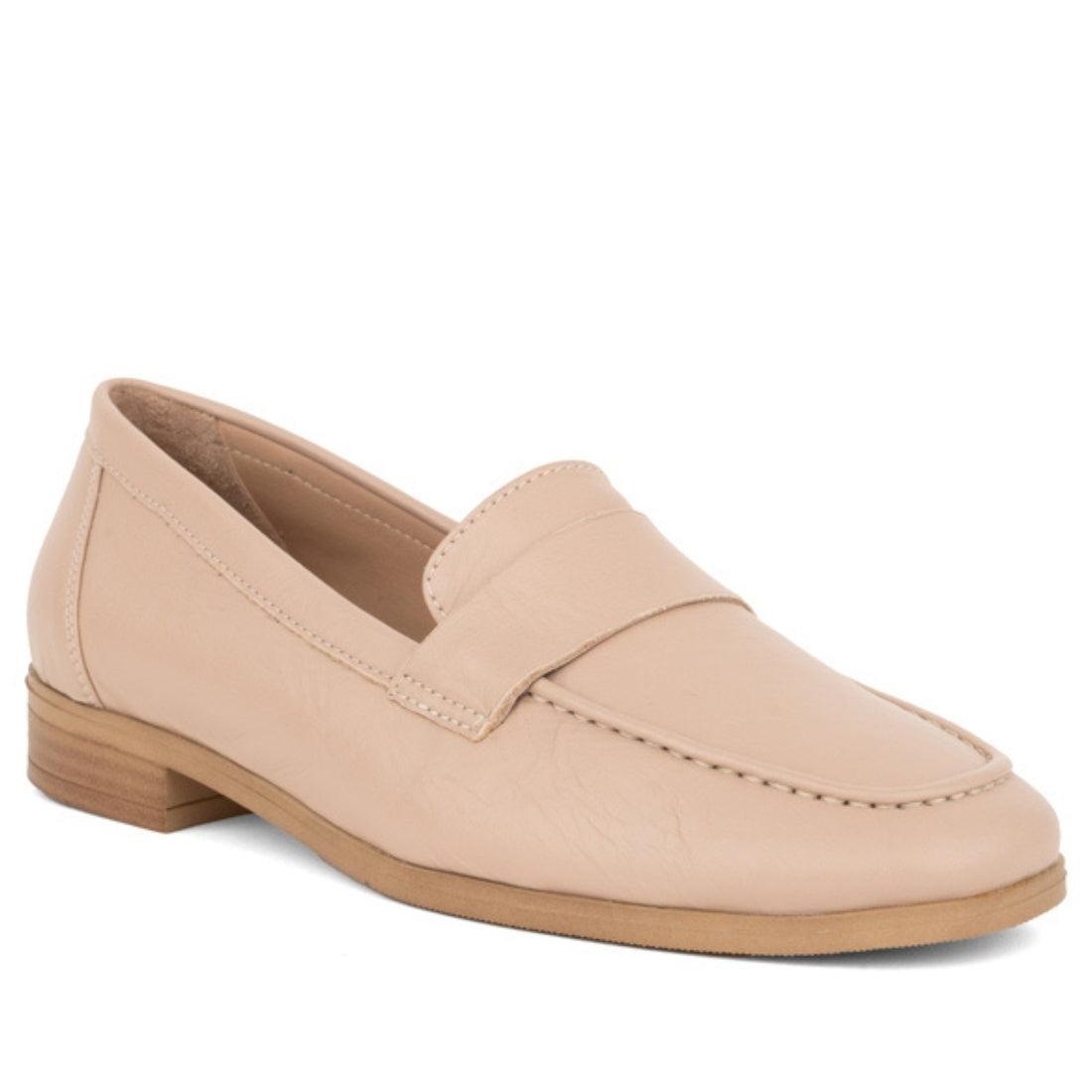 beige casual closed loafers