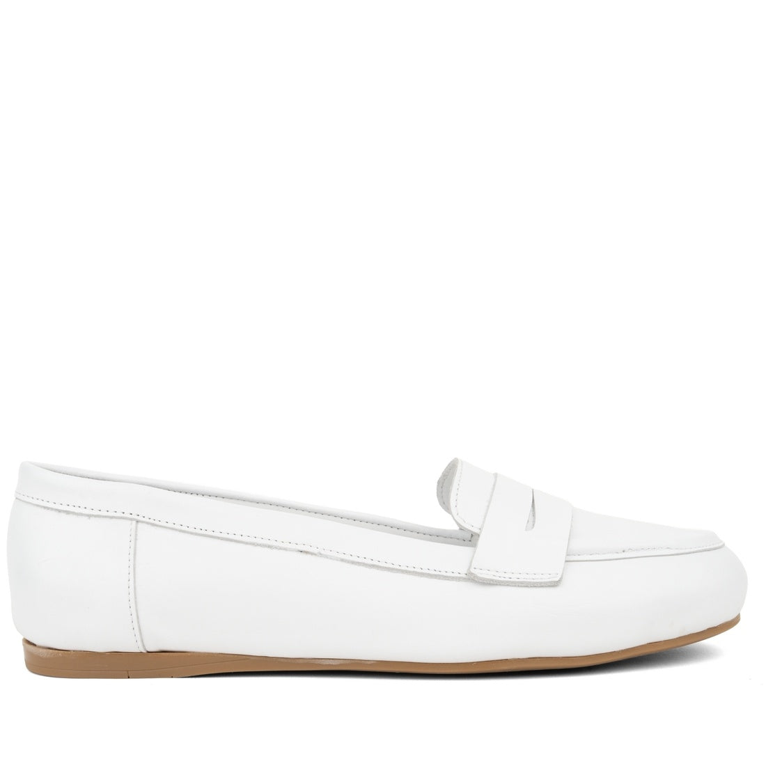 white casual closed ballerinas
