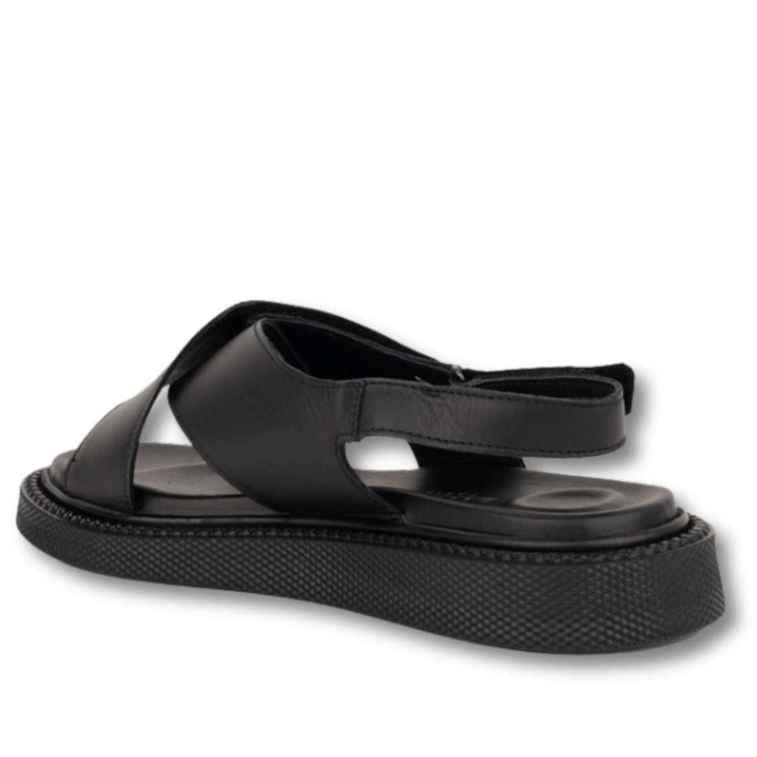black casual open sandals