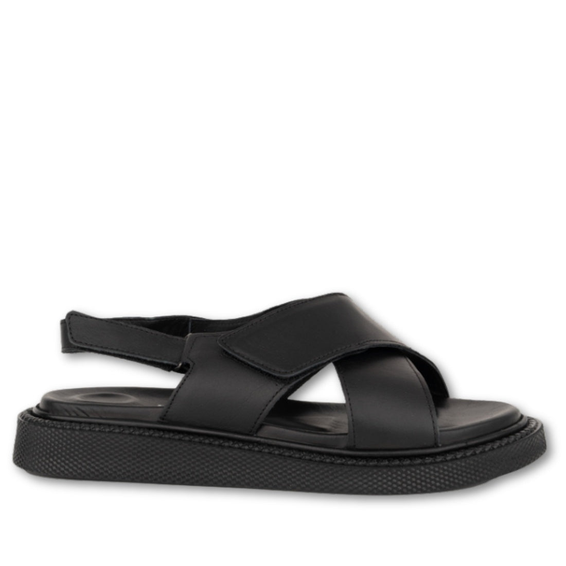 black casual open sandals