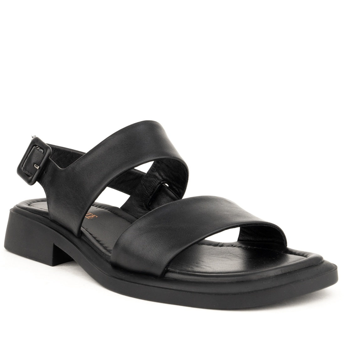 black casual open sandals