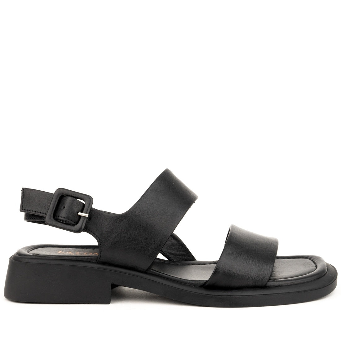 black casual open sandals