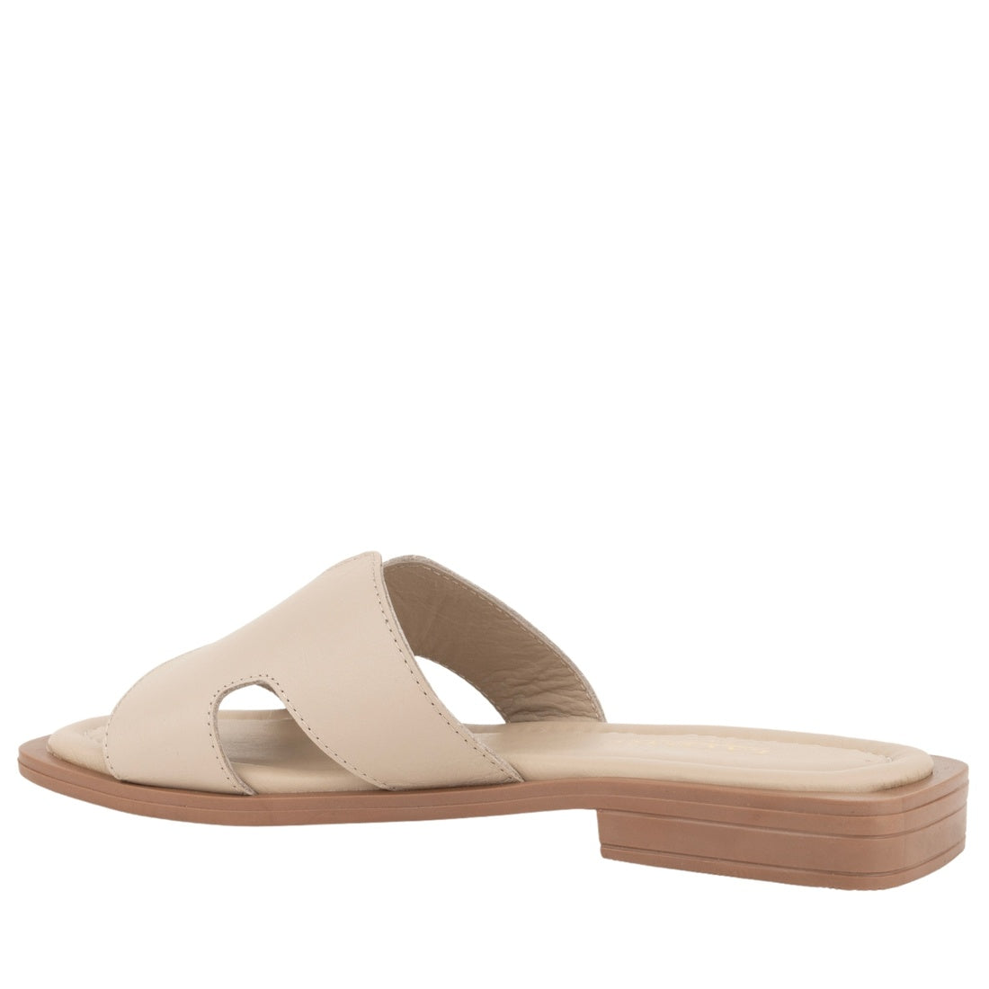 beige casual open slippers