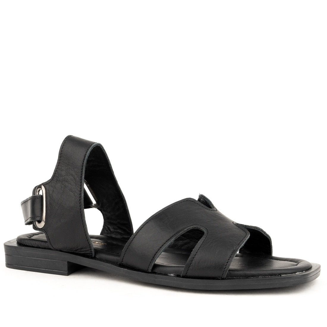 black casual open sandals