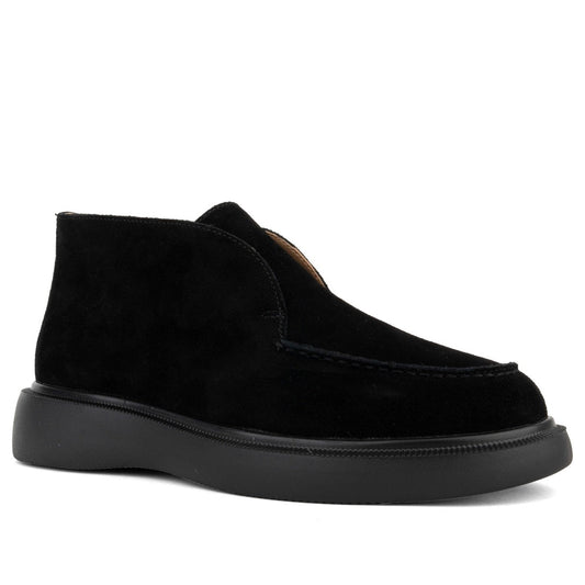 black casual closed booties
