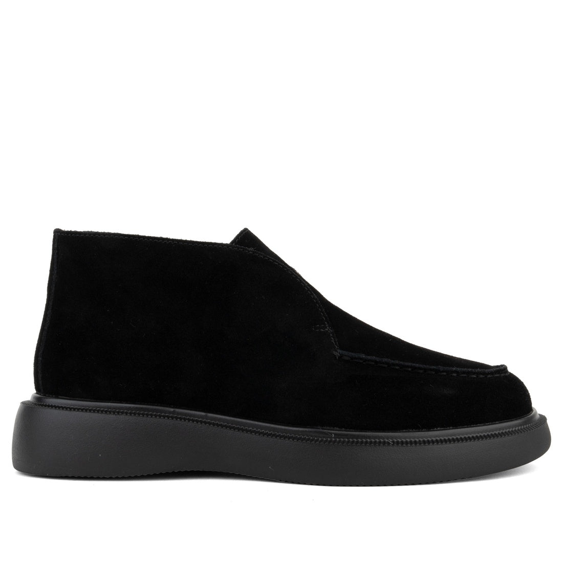 black casual closed booties