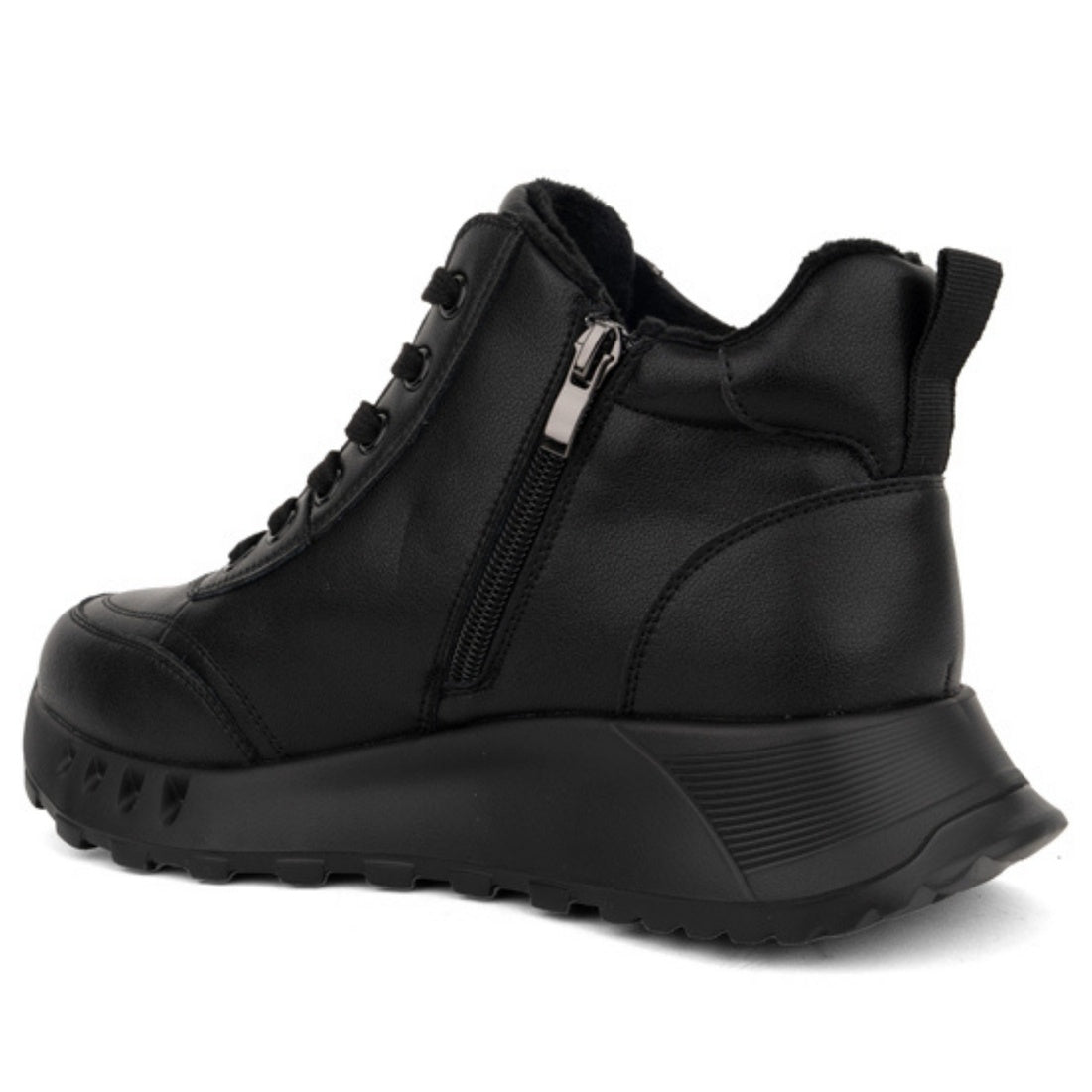 black casual closed booties