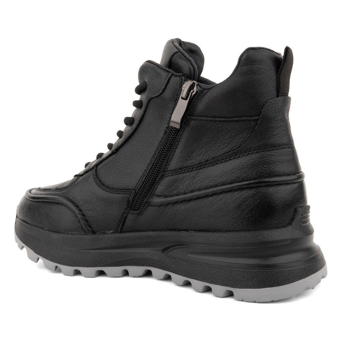 black casual closed booties