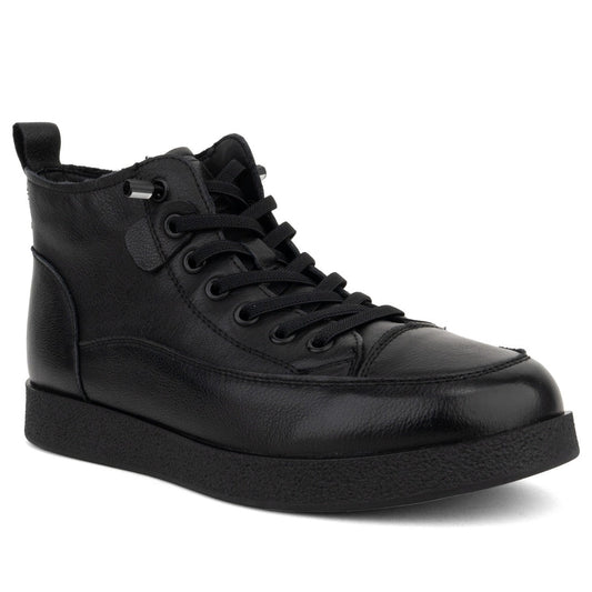 black casual closed booties