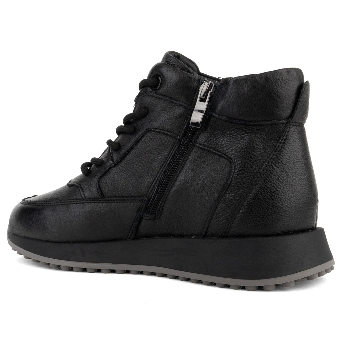 black casual closed booties