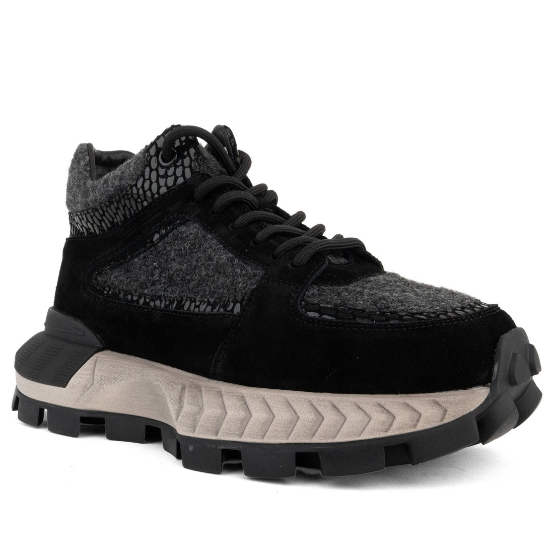 black casual closed booties