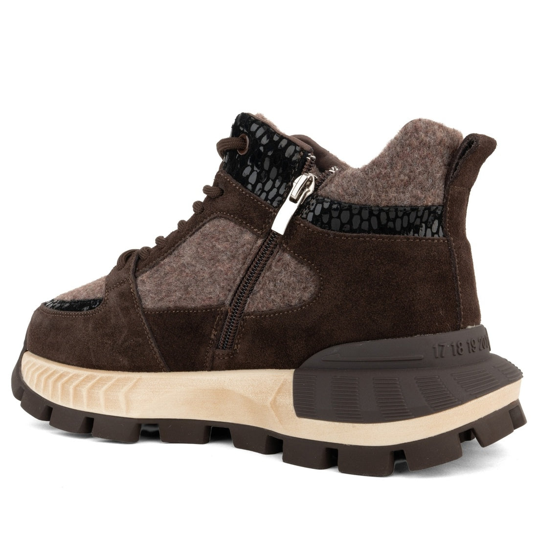 brown casual closed booties