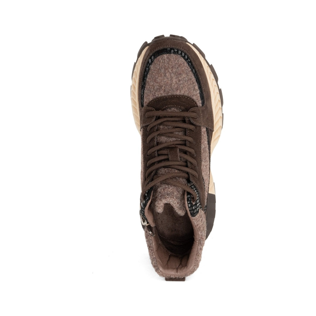 brown casual closed booties