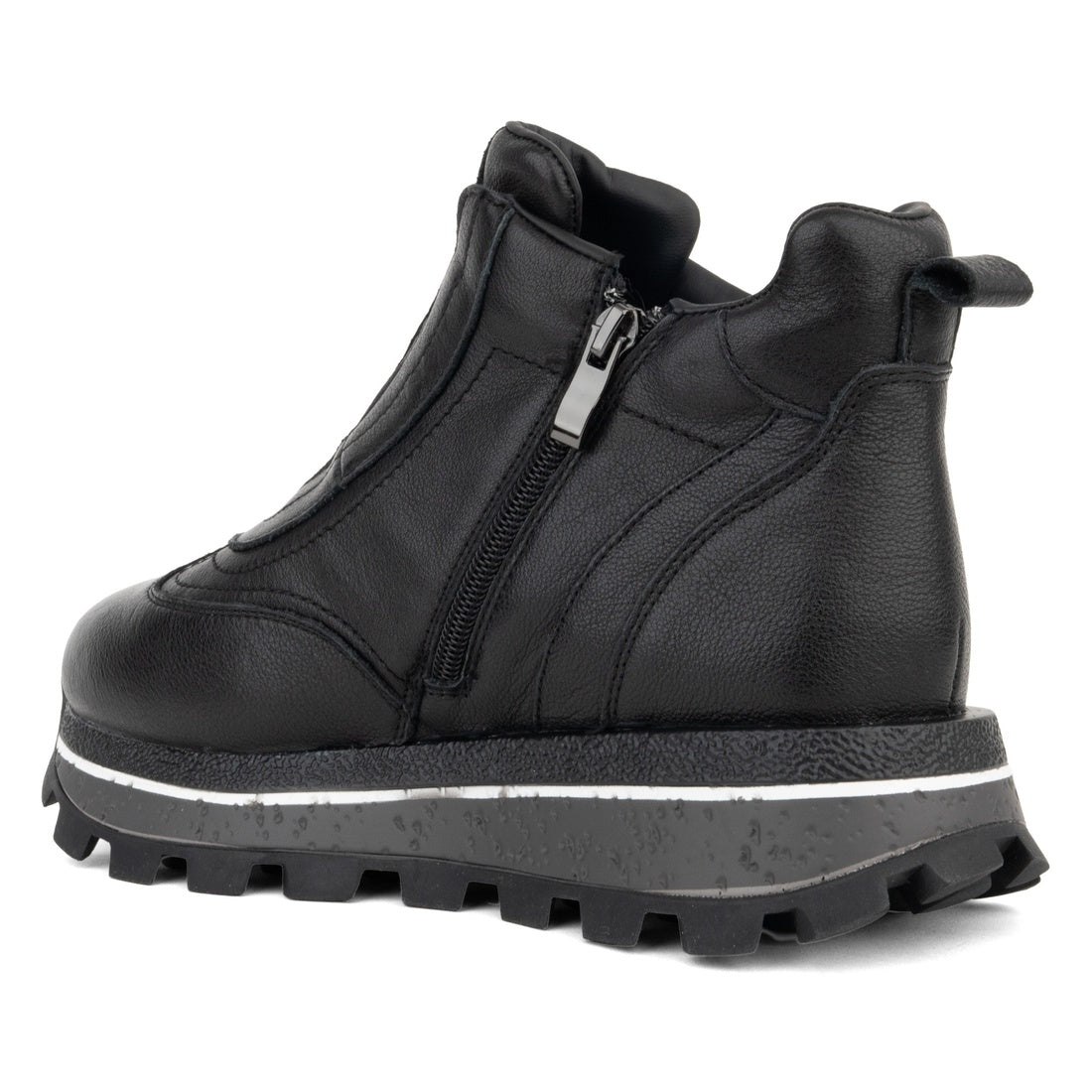 black casual closed booties