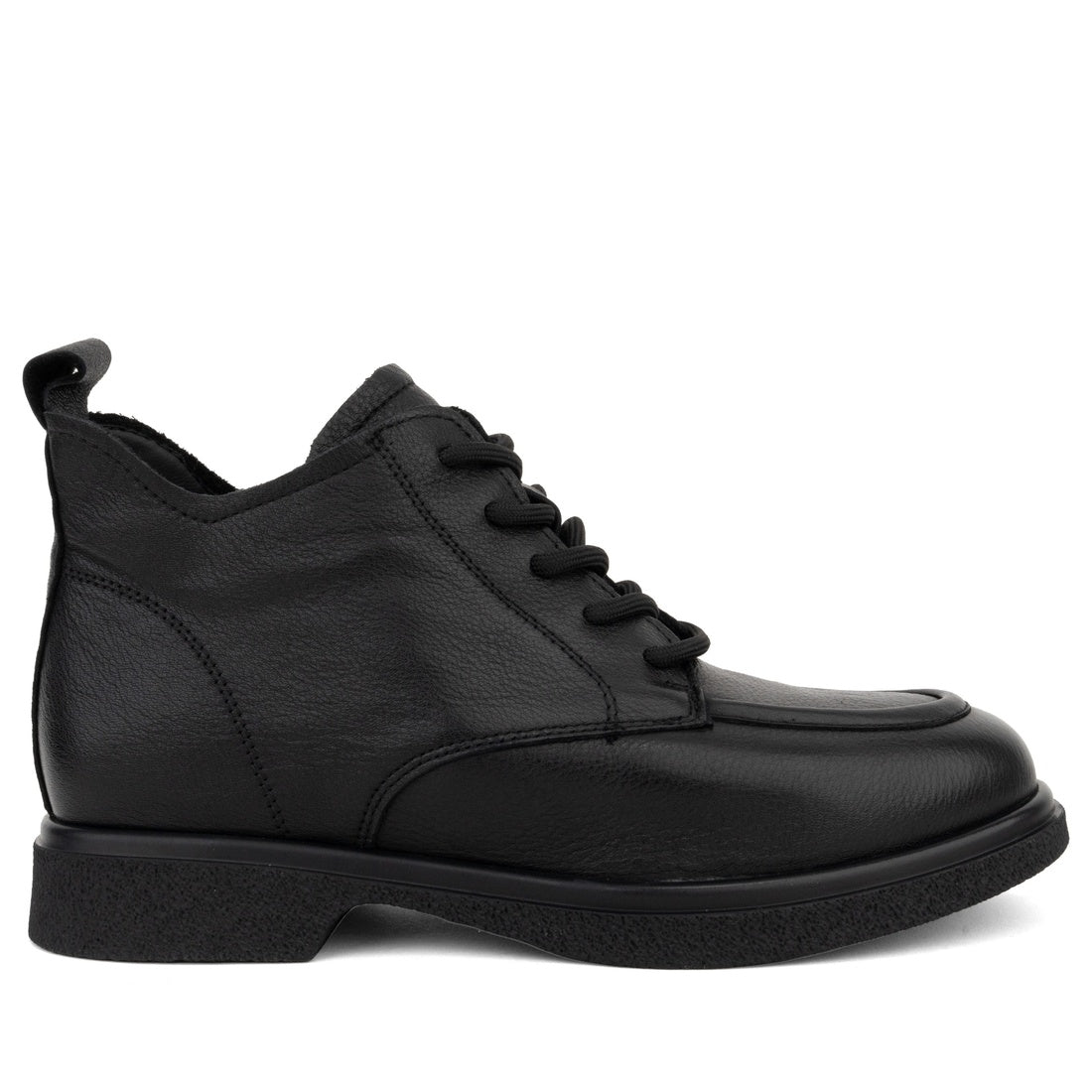 black casual closed booties