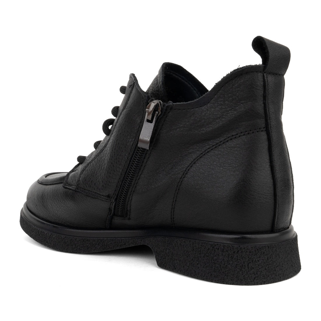 black casual closed booties