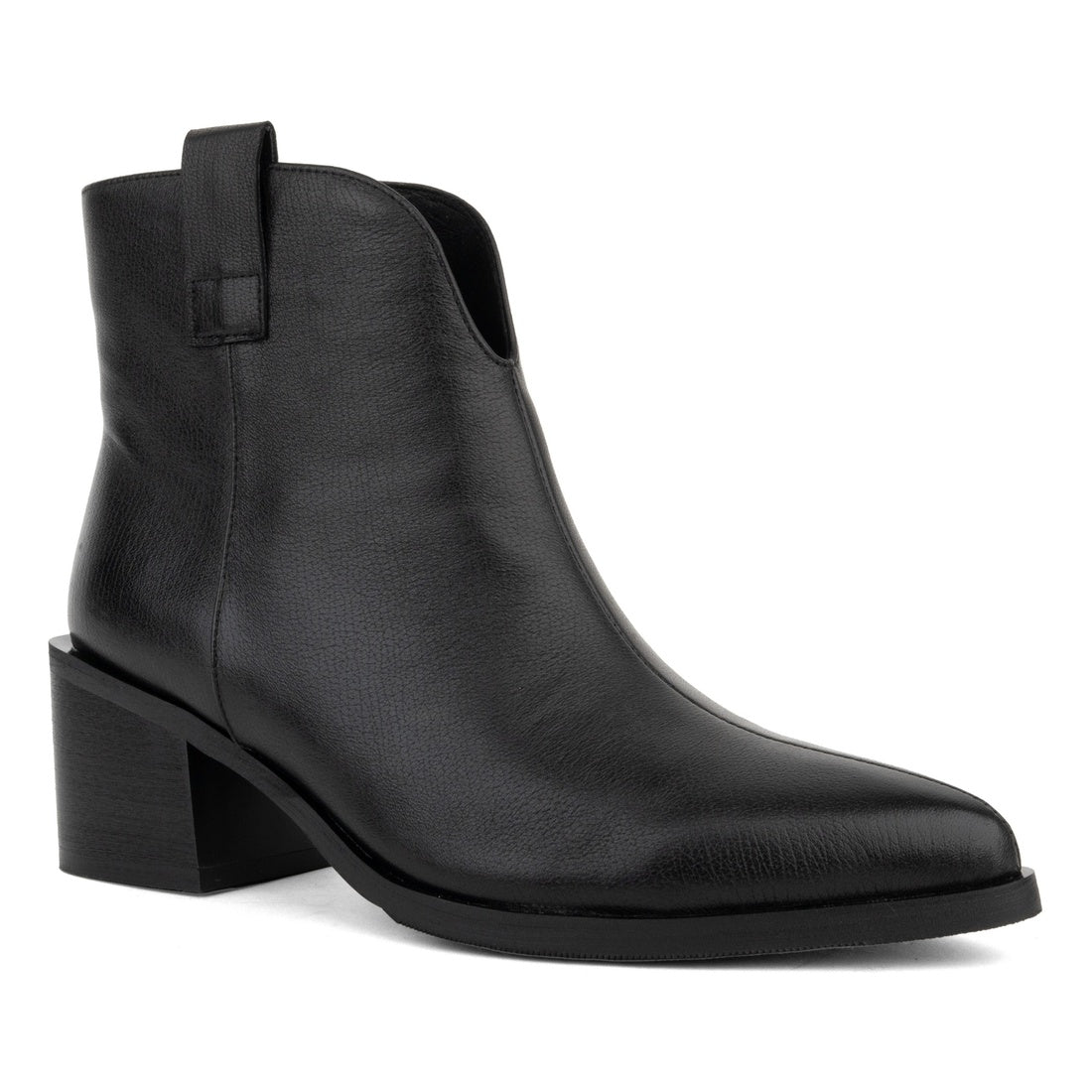 black casual closed booties