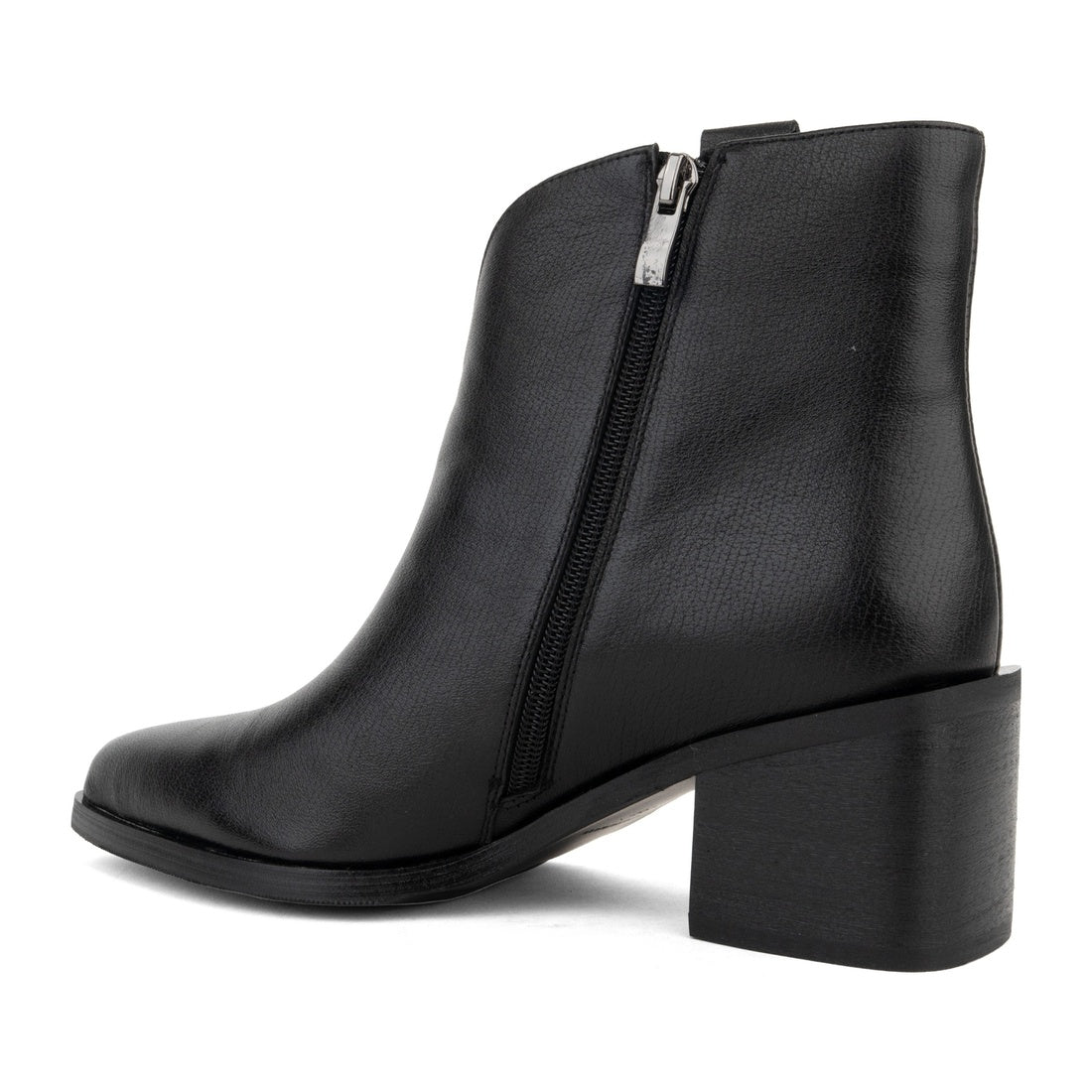 black casual closed booties
